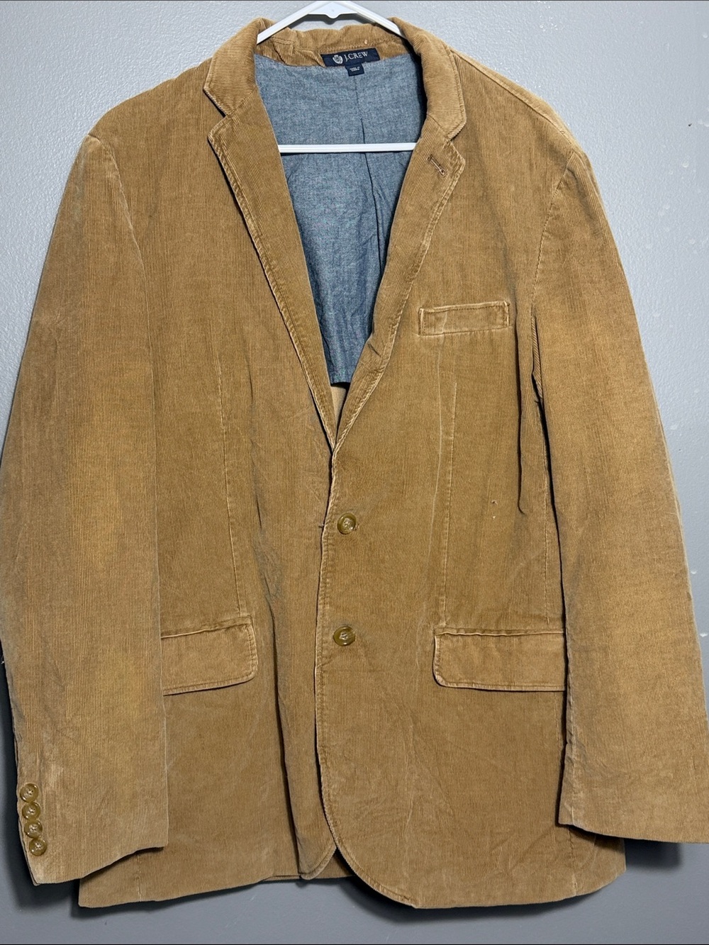 J.Crew Tan Corduroy Blazer Dark Academia Preppy Sport Coat 42R L